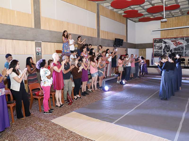 Apresentação da peça de teatro ponto corrente no centro de formação dos Bancários do ABC. Rua Cavier de Toledo, 268 - Centro de Santo André/SP. Brasil_25_03_2018. Fotos Dino Santos.