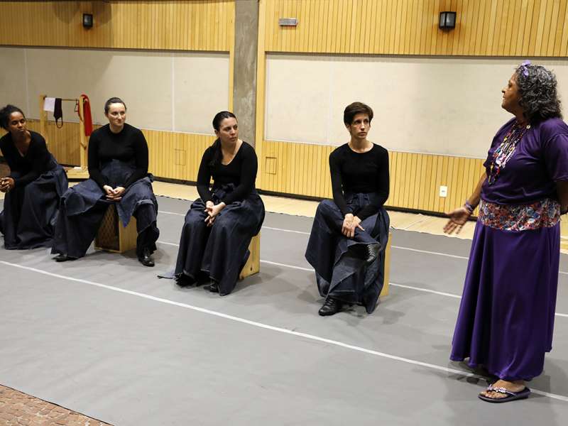 Apresentação da peça de teatro ponto corrente no centro de formação dos Bancários do ABC. Rua Cavier de Toledo, 268 - Centro de Santo André/SP. Brasil_25_03_2018. Fotos Dino Santos.