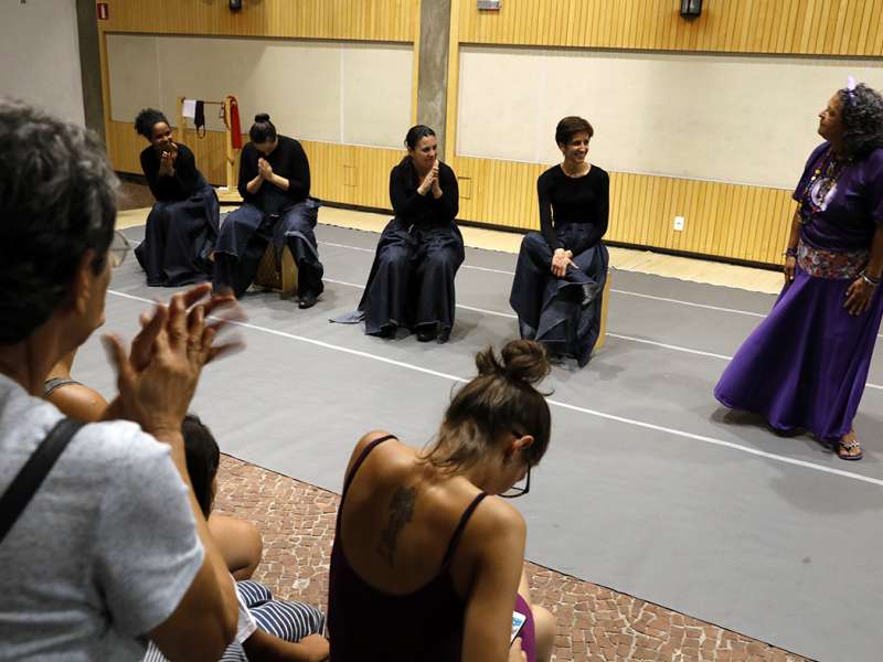 Apresentação da peça de teatro ponto corrente no centro de formação dos Bancários do ABC. Rua Cavier de Toledo, 268 - Centro de Santo André/SP. Brasil_25_03_2018. Fotos Dino Santos.