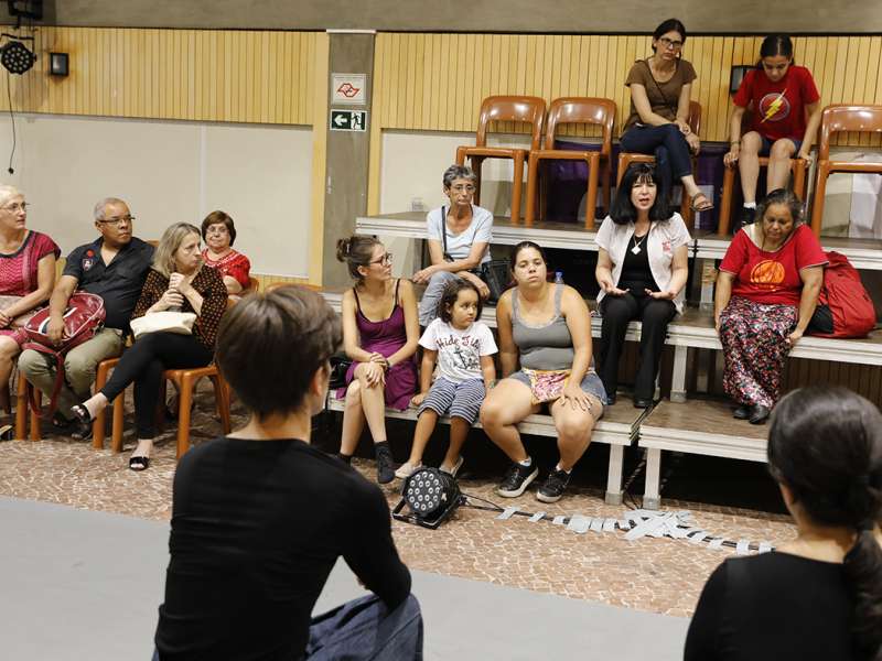 Apresentação da peça de teatro ponto corrente no centro de formação dos Bancários do ABC. Rua Cavier de Toledo, 268 - Centro de Santo André/SP. Brasil_25_03_2018. Fotos Dino Santos.