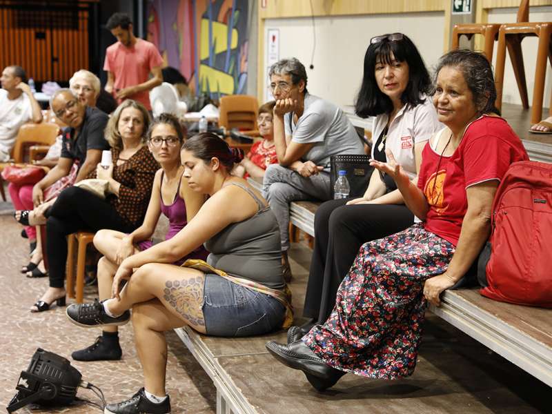 Apresentação da peça de teatro ponto corrente no centro de formação dos Bancários do ABC. Rua Cavier de Toledo, 268 - Centro de Santo André/SP. Brasil_25_03_2018. Fotos Dino Santos.