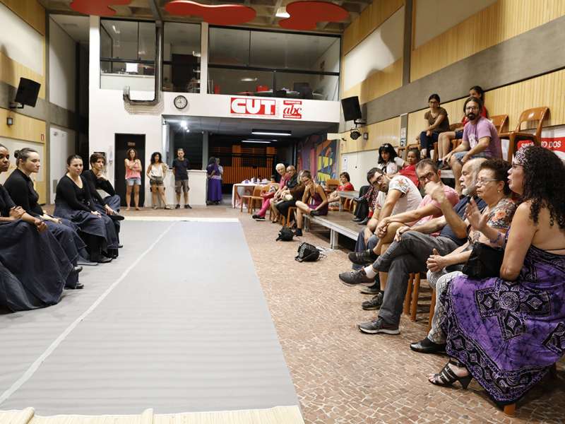 Apresentação da peça de teatro ponto corrente no centro de formação dos Bancários do ABC. Rua Cavier de Toledo, 268 - Centro de Santo André/SP. Brasil_25_03_2018. Fotos Dino Santos.