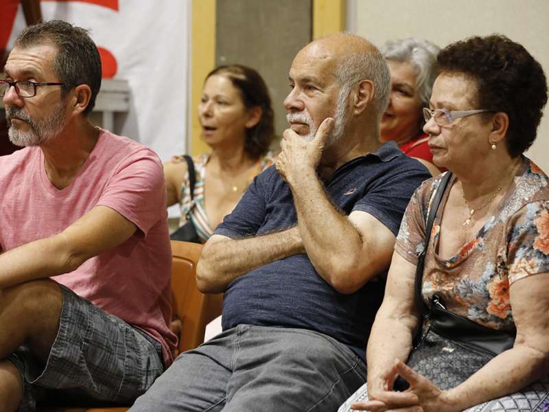 Apresentação da peça de teatro ponto corrente no centro de formação dos Bancários do ABC. Rua Cavier de Toledo, 268 - Centro de Santo André/SP. Brasil_25_03_2018. Fotos Dino Santos.