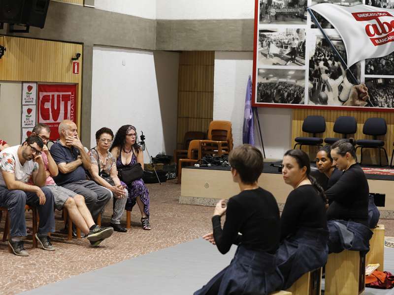 Apresentação da peça de teatro ponto corrente no centro de formação dos Bancários do ABC. Rua Cavier de Toledo, 268 - Centro de Santo André/SP. Brasil_25_03_2018. Fotos Dino Santos.