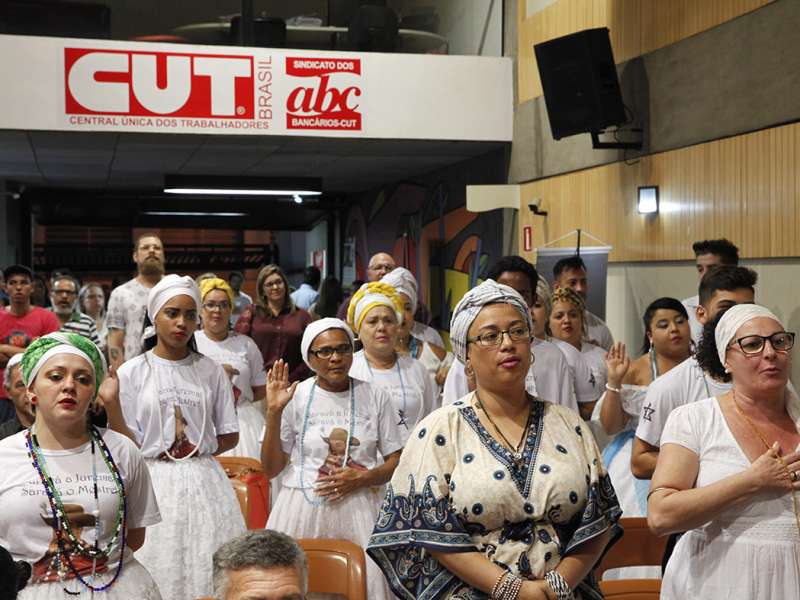 3º Celebração Inter-religioso realizado no Centro de Formação dos Bancários do ABC. Rua Xavier de Toledo, 264 - Centro de Santo André/SP. Brasil_07_12_2017. Fotos Dino Santos.