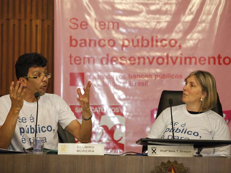 Audiência pública em defesa dos bancos públicos na Câmara Municipal de Santo André/SP. Brasil_19_09_2017. Fotos Dino Santos.