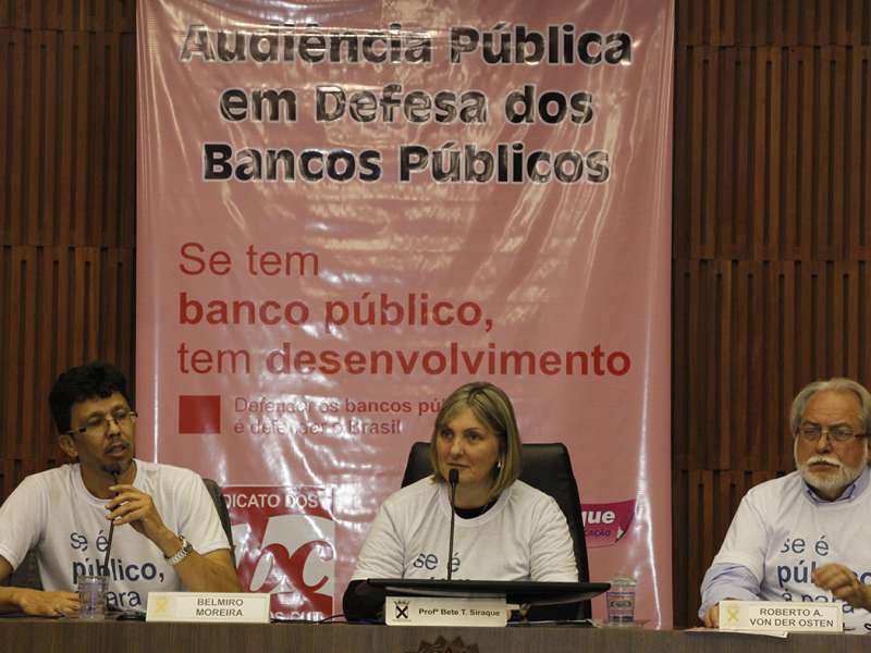 Audiência pública em defesa dos bancos públicos na Câmara Municipal de Santo André/SP. Brasil_19_09_2017. Fotos Dino Santos.