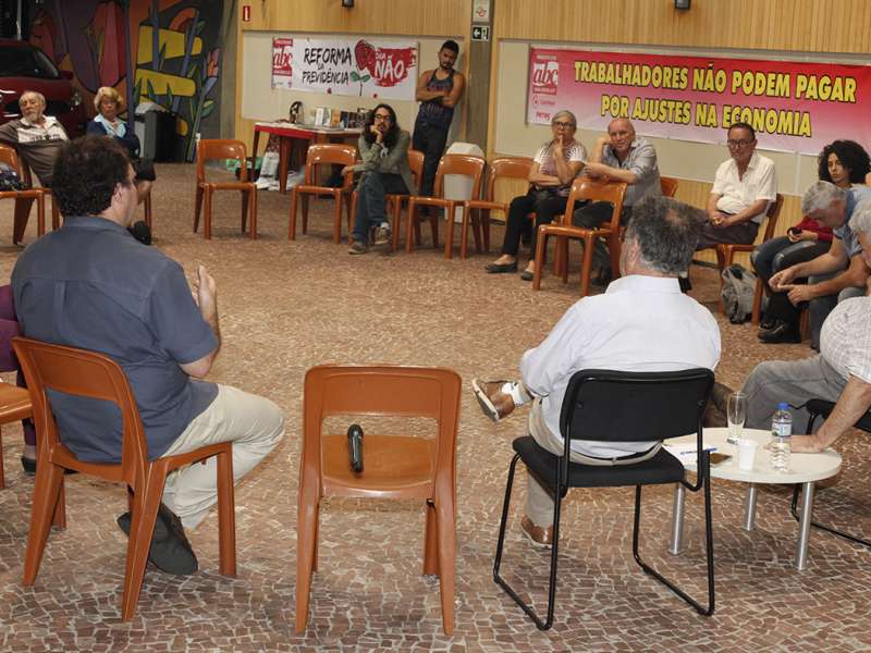 Ciclo de debate o papel do Estado na economia realizado no Centro de formação dos Bancários do ABC. Rua Xavier de Toledo, 268 - Centro de Santo André/SP. Brasil_26_09_2017. Fotos Dino Santos.