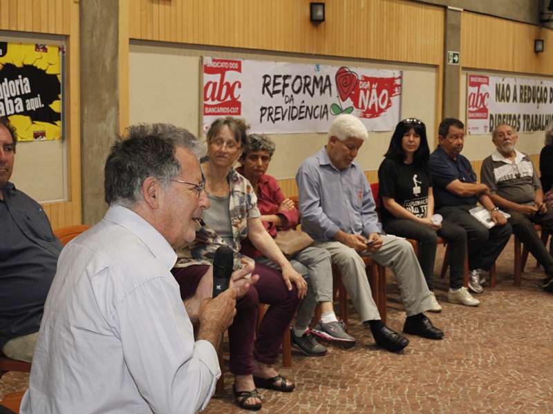 Ciclo de debate o papel do Estado na economia realizado no Centro de formação dos Bancários do ABC. Rua Xavier de Toledo, 268 - Centro de Santo André/SP. Brasil_26_09_2017. Fotos Dino Santos.