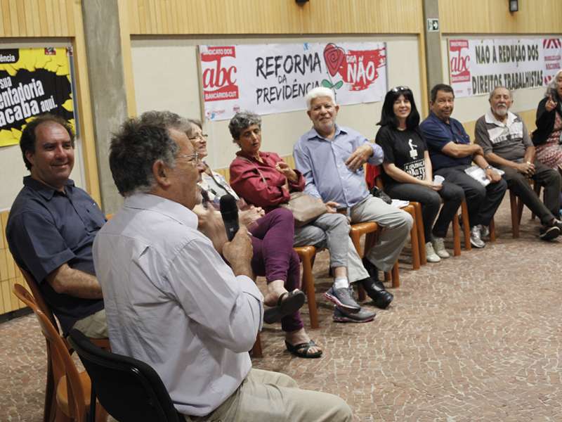 Ciclo de debate o papel do Estado na economia realizado no Centro de formação dos Bancários do ABC. Rua Xavier de Toledo, 268 - Centro de Santo André/SP. Brasil_26_09_2017. Fotos Dino Santos.