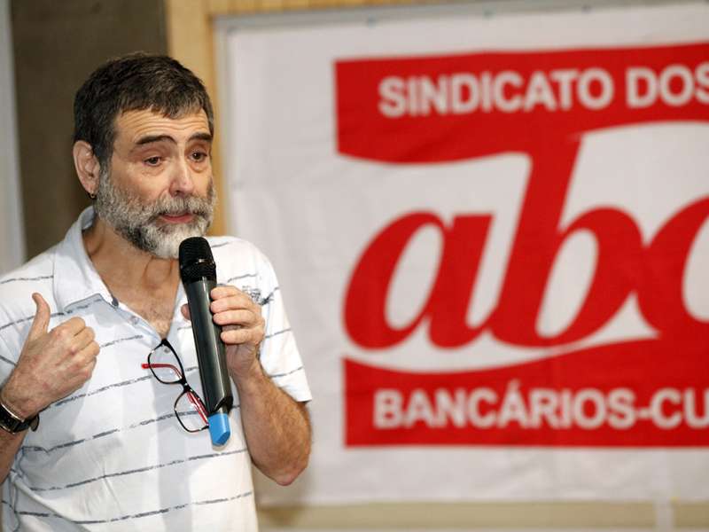 Debate sobre Saúde Caixa com Plínio Pavão (membro do GT Saúde Caixa) no Centro de Formação dos Bancários do ABC. Rua Xavier de Toledo, 268 - Centro de Santo André/SP. Brasil_26_09_2017. Fotos Dino Santos.