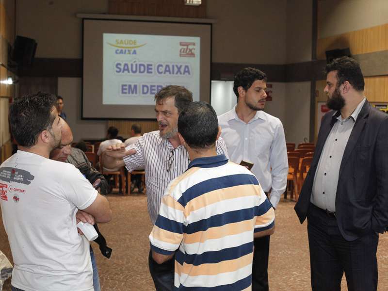 Debate sobre Saúde Caixa com Plínio Pavão (membro do GT Saúde Caixa) no Centro de Formação dos Bancários do ABC. Rua Xavier de Toledo, 268 - Centro de Santo André/SP. Brasil_26_09_2017. Fotos Dino Santos.