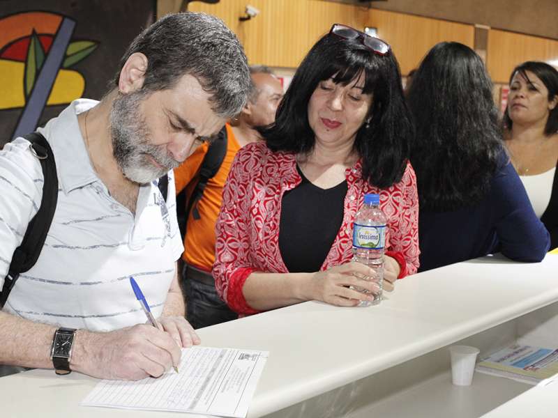 Debate sobre Saúde Caixa com Plínio Pavão (membro do GT Saúde Caixa) no Centro de Formação dos Bancários do ABC. Rua Xavier de Toledo, 268 - Centro de Santo André/SP. Brasil_26_09_2017. Fotos Dino Santos.