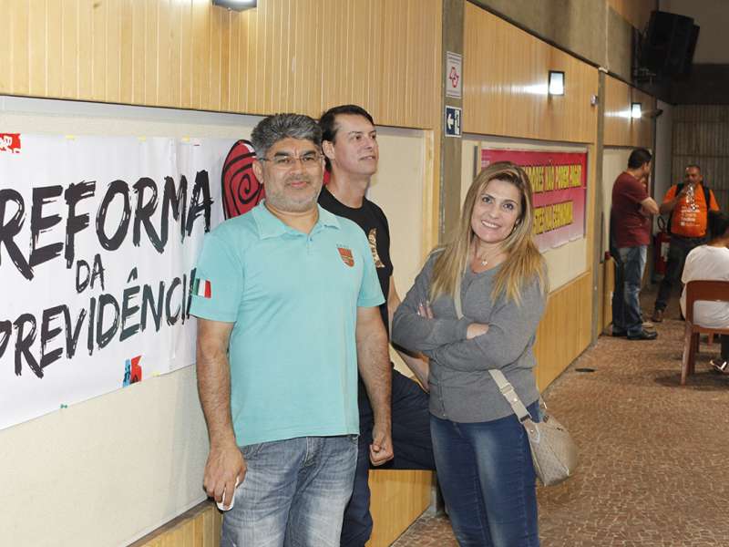 Debate sobre Saúde Caixa com Plínio Pavão (membro do GT Saúde Caixa) no Centro de Formação dos Bancários do ABC. Rua Xavier de Toledo, 268 - Centro de Santo André/SP. Brasil_26_09_2017. Fotos Dino Santos.