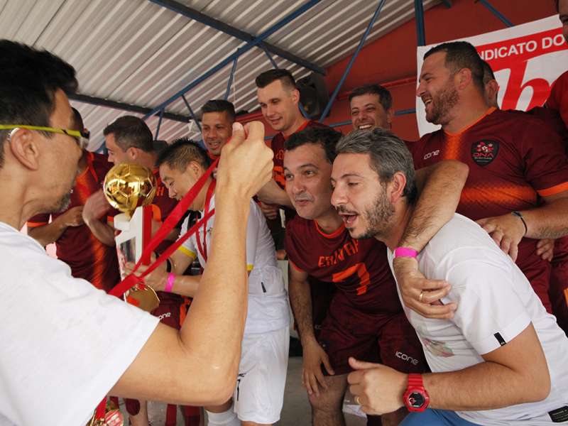 Final do campeonato de Futebol Society dos Bancários do ABC realizado no Top Spin & Big Ball. Avenida  Piraporinha, 414 - Planalto - São Bernardo/SP. Brasi_28_10_2017. Fotos Dino Santos.